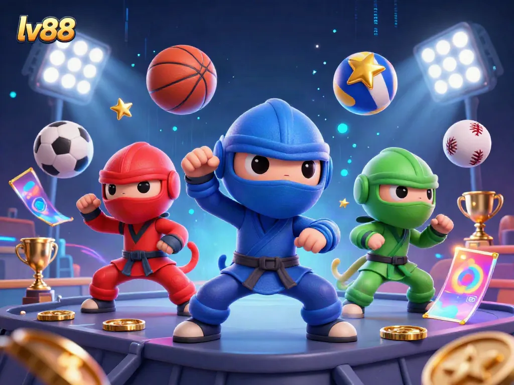 Experience thrilling gaming action with lv88 featuring vibrant chameleons and dynamic sports elements.