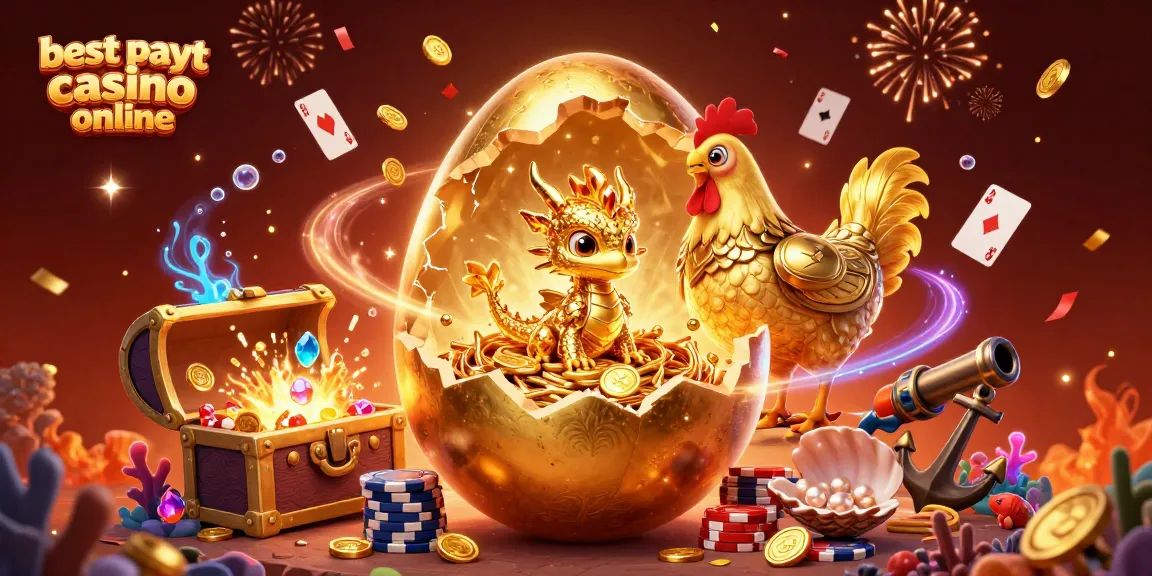 Experience the thrill of the best payout casino online with a vibrant golden dragon and poker chips.